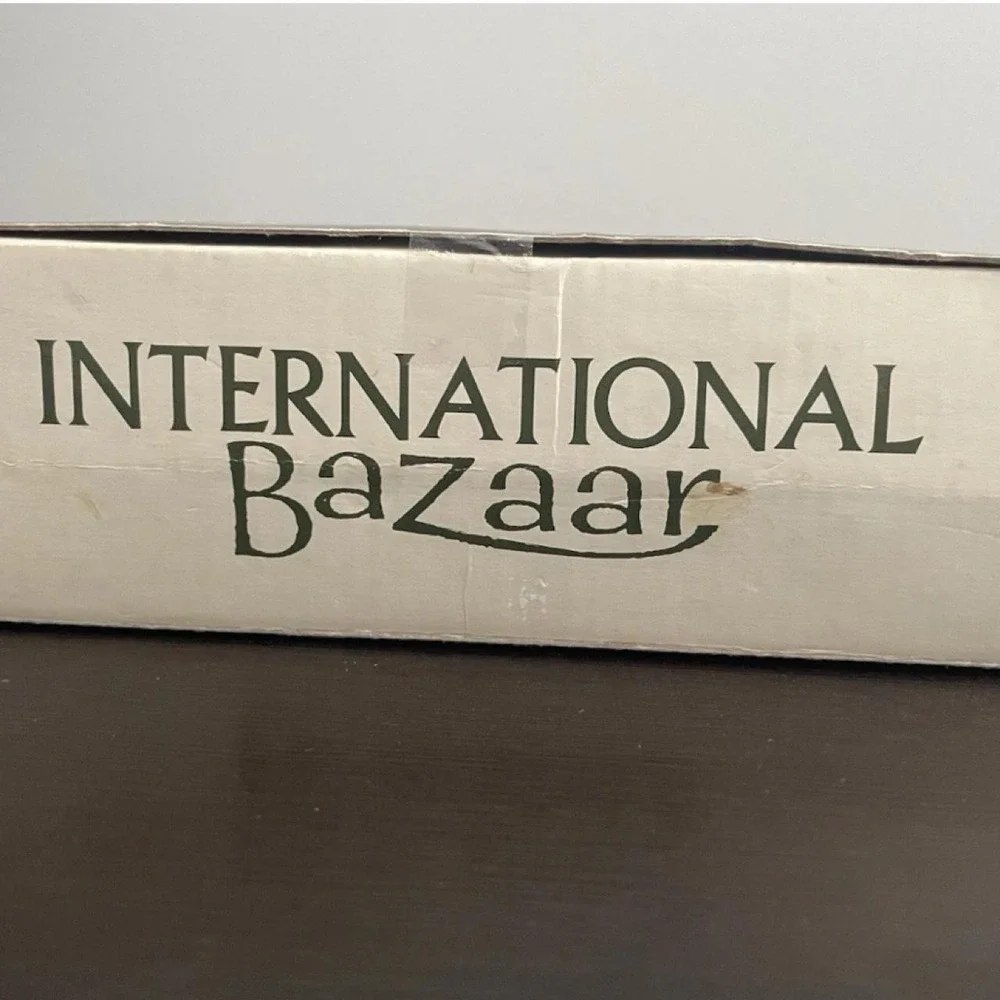 International Bazaar Porcelain Nativity Set with Wood Base